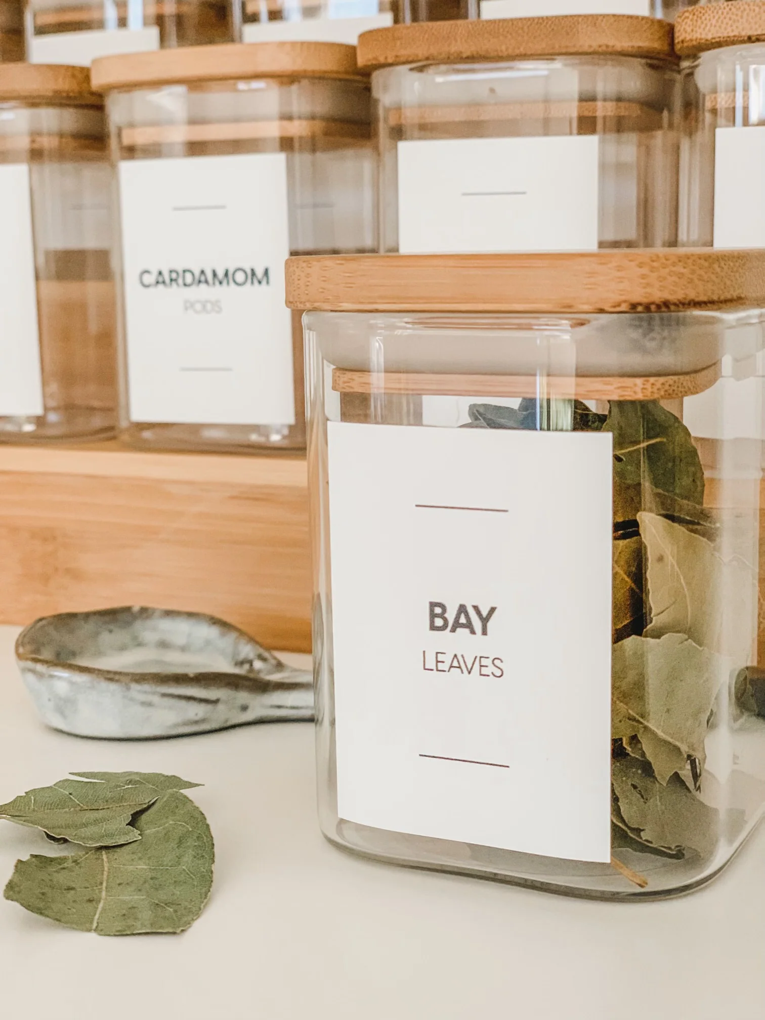 Bamboo Square Spice Jars – 200ml - Image 3