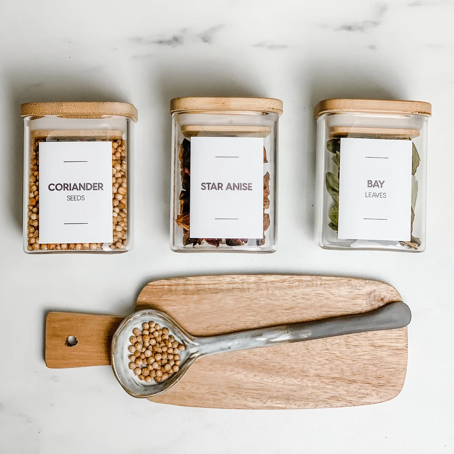 Bamboo Square Spice Jars – 200ml - Image 4