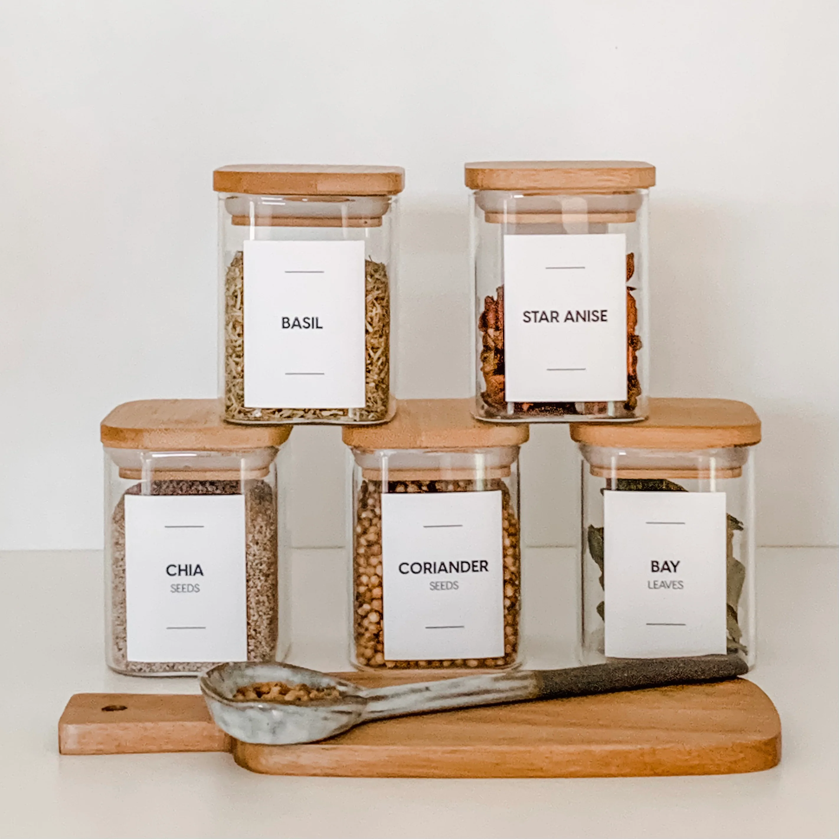 Bamboo Square Spice Jars – 200ml - Image 5