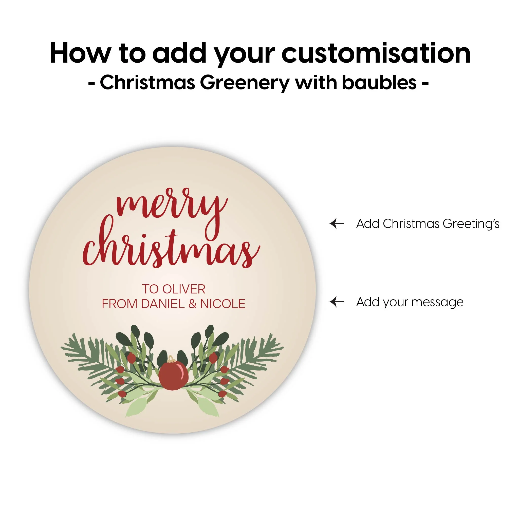 Christmas Label Set - Christmas Greenery - Image 8