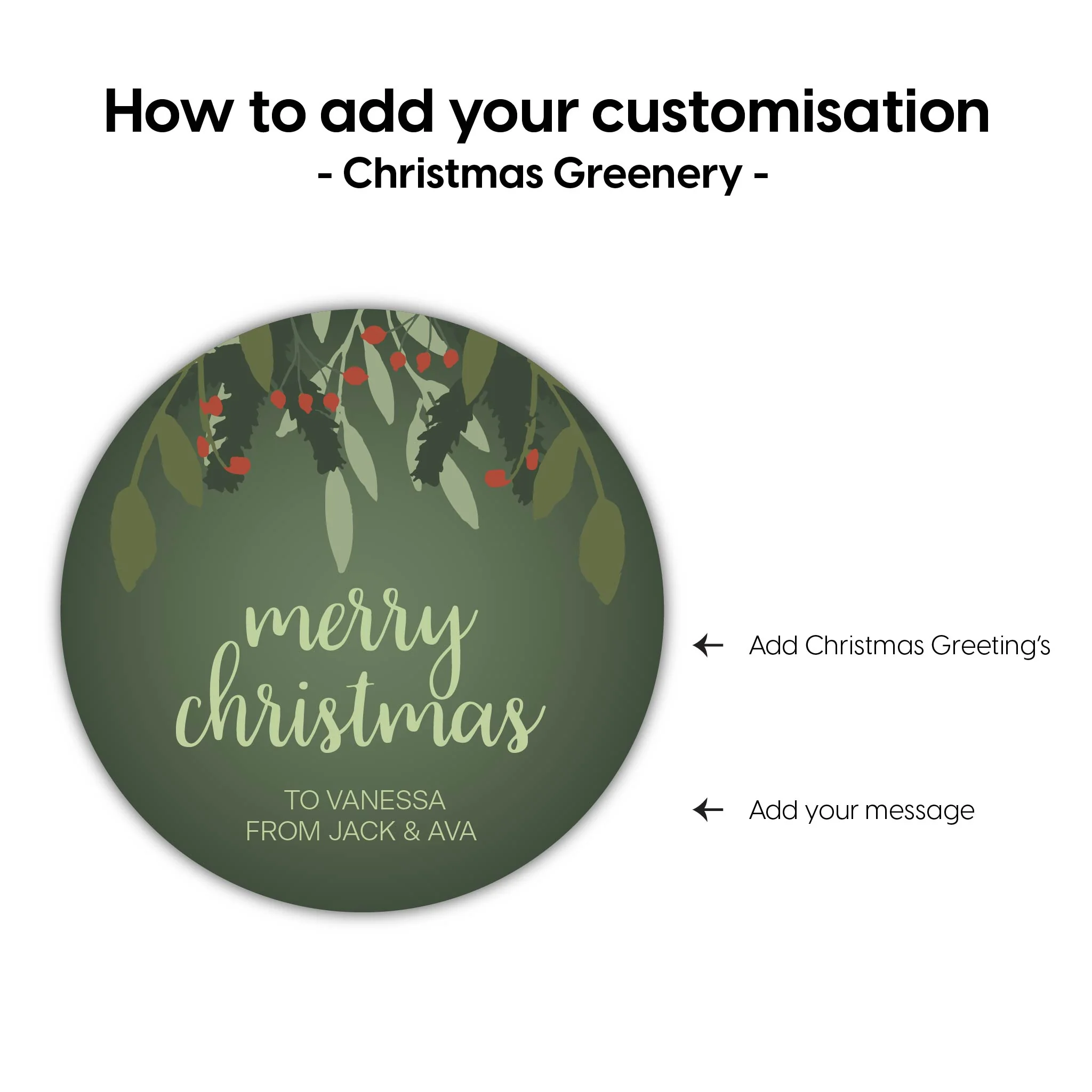 Christmas Label Set - Christmas Greenery - Image 9