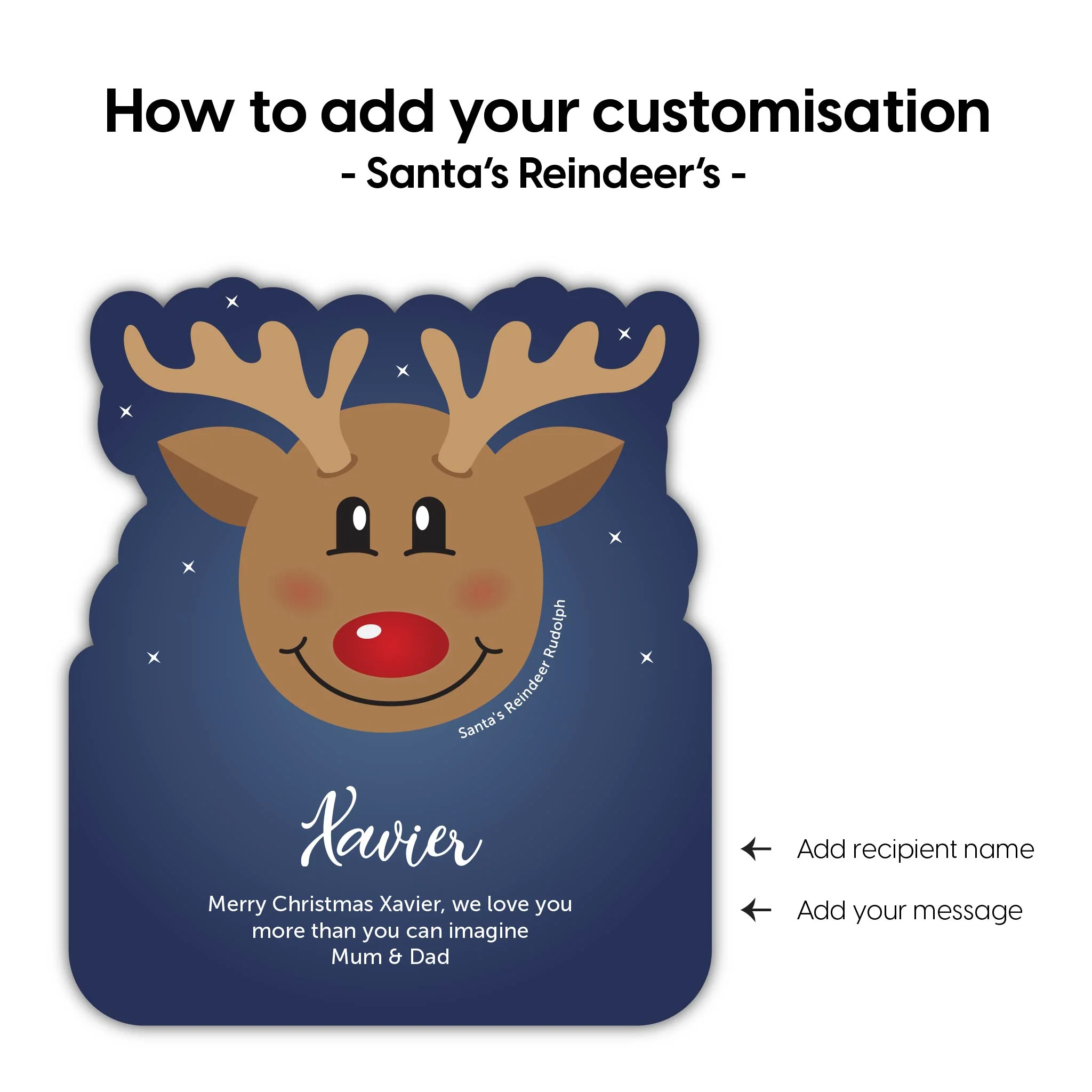 Christmas Label Set - Santa's Reindeer's - Image 6