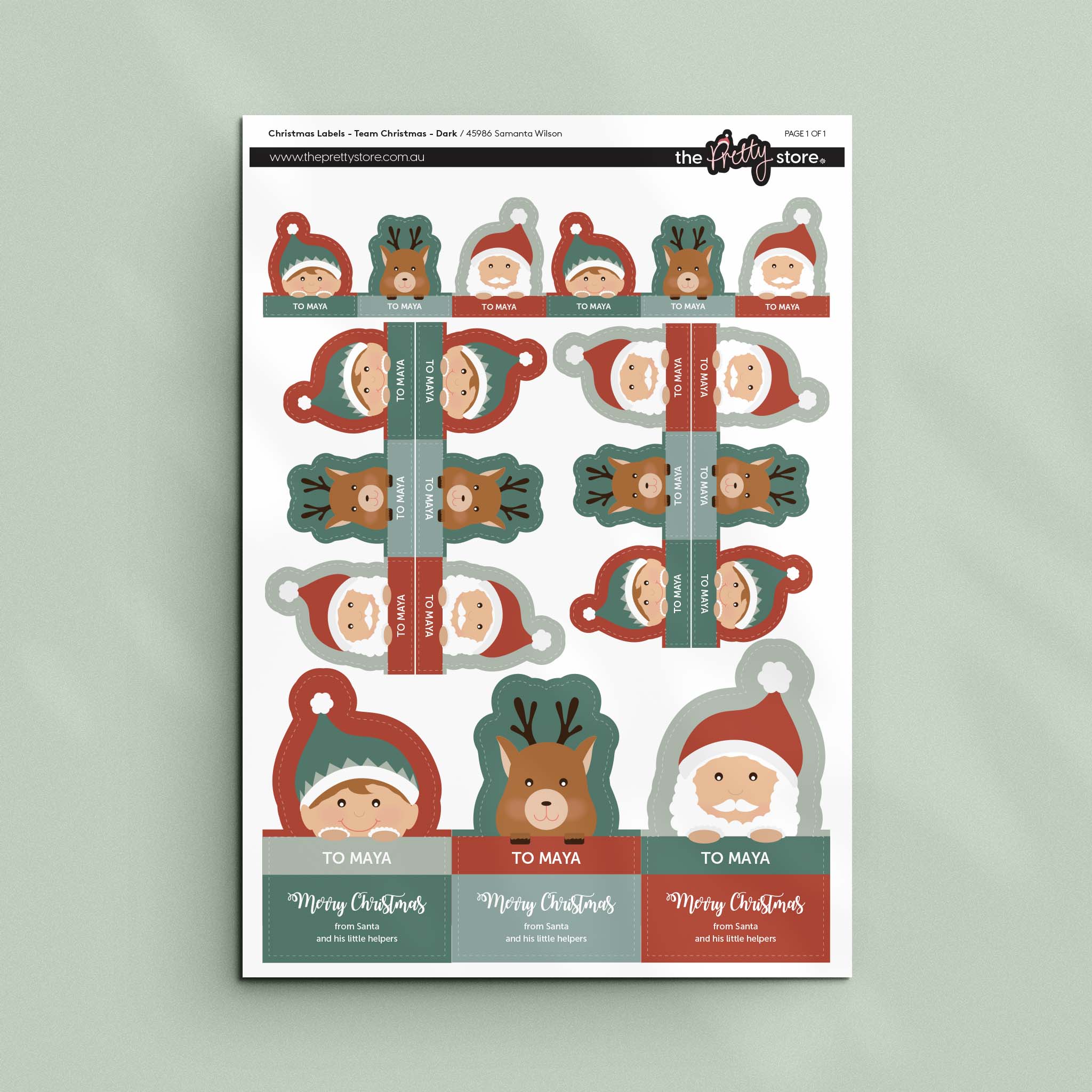 Christmas Label Set - Team Christmas - Image 3