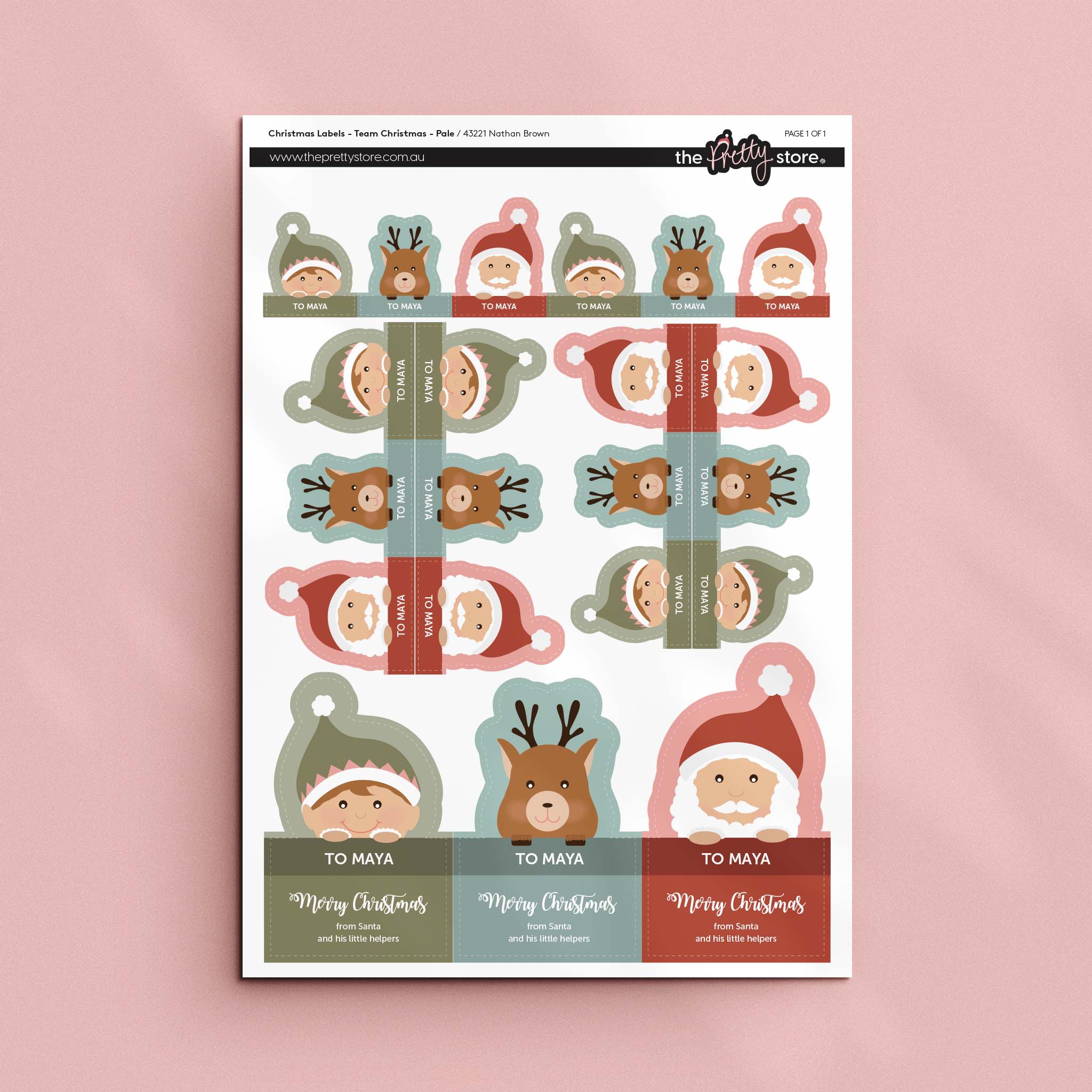 Christmas Label Set - Team Christmas - Image 4