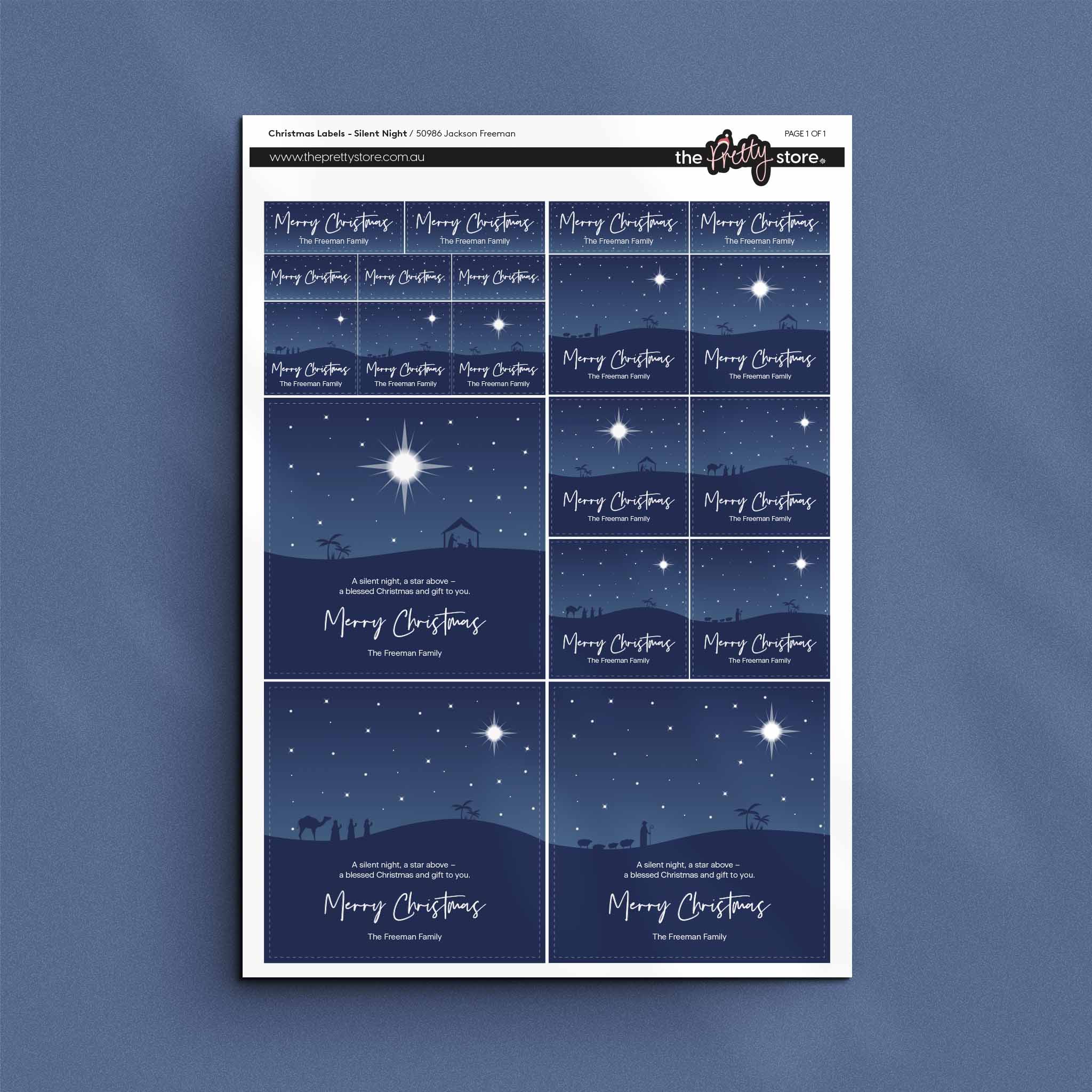 Christmas Label Set - Silent Night - Image 3