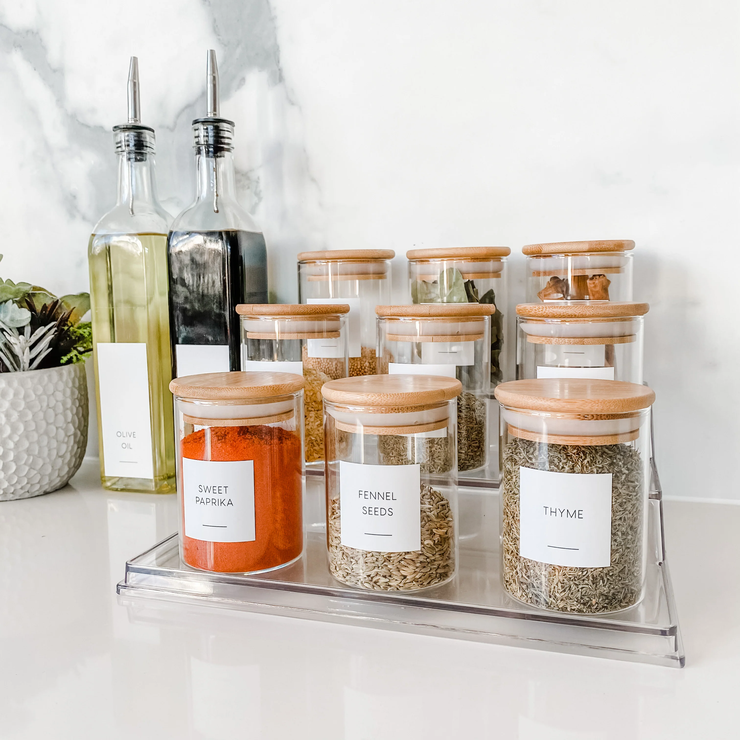 Clear Crystal 3 Tier Shelf Organiser/Spice Step - Image 3