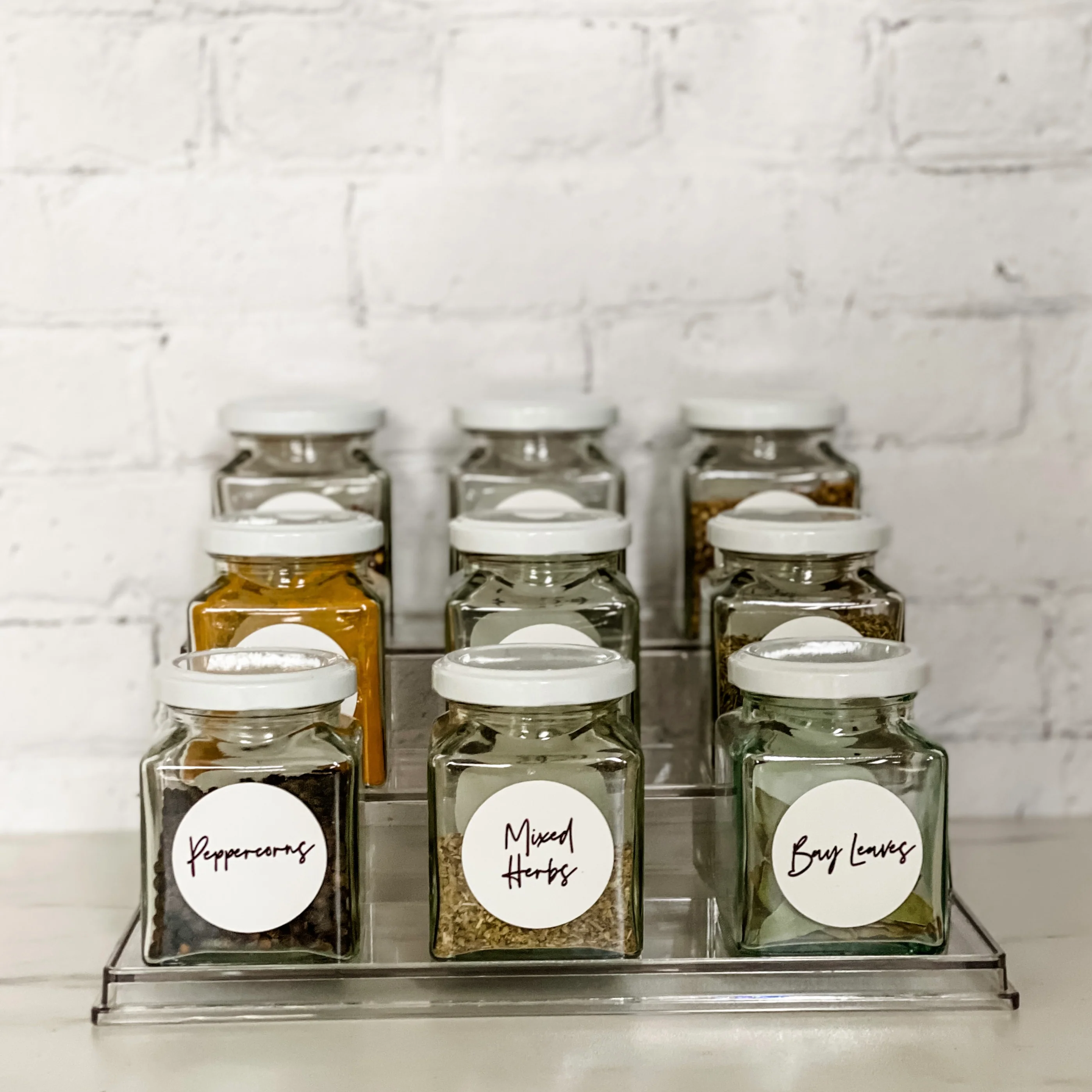 Clear Crystal 3 Tier Shelf Organiser/Spice Step - Image 7