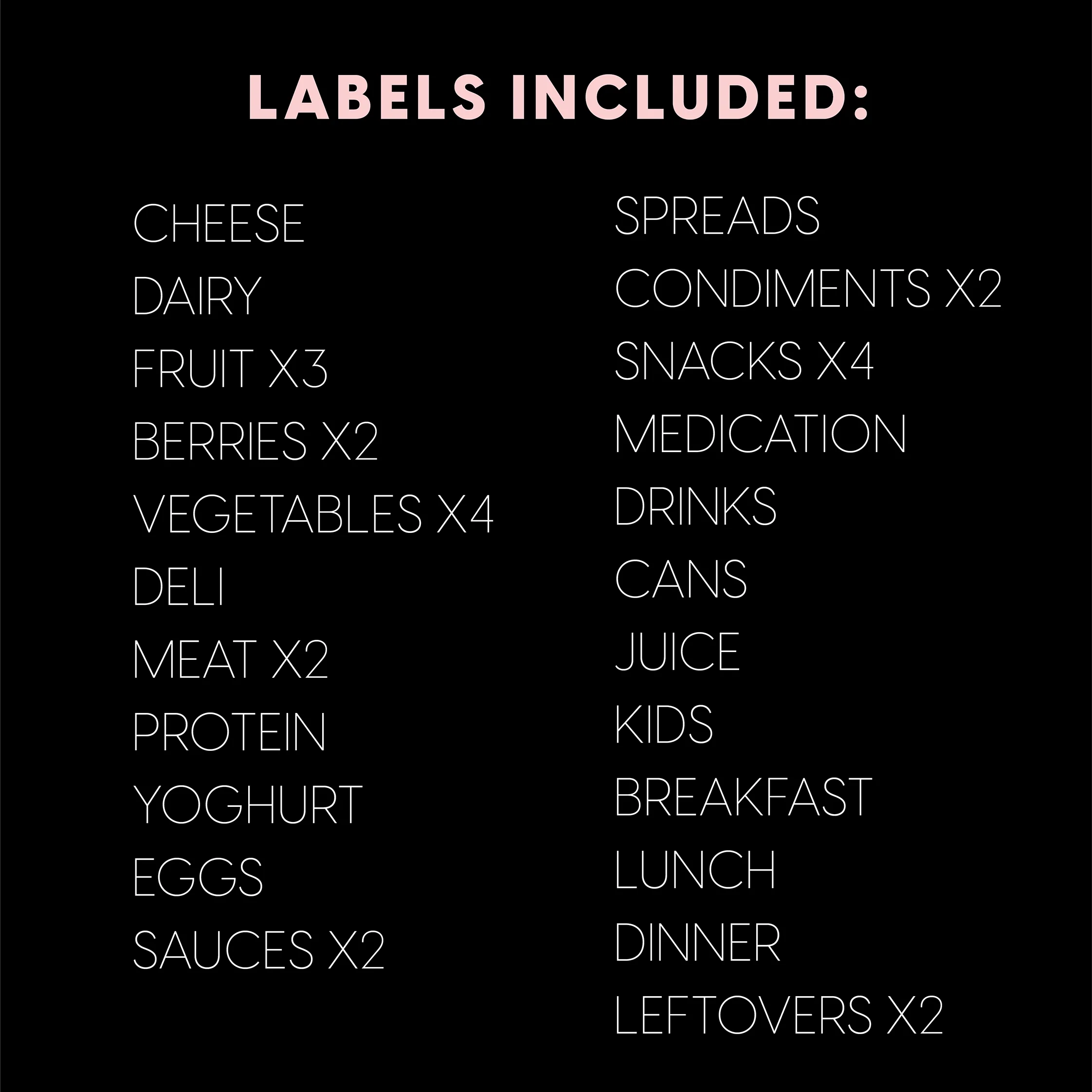 Fridge Label Set - Organisation - Image 6