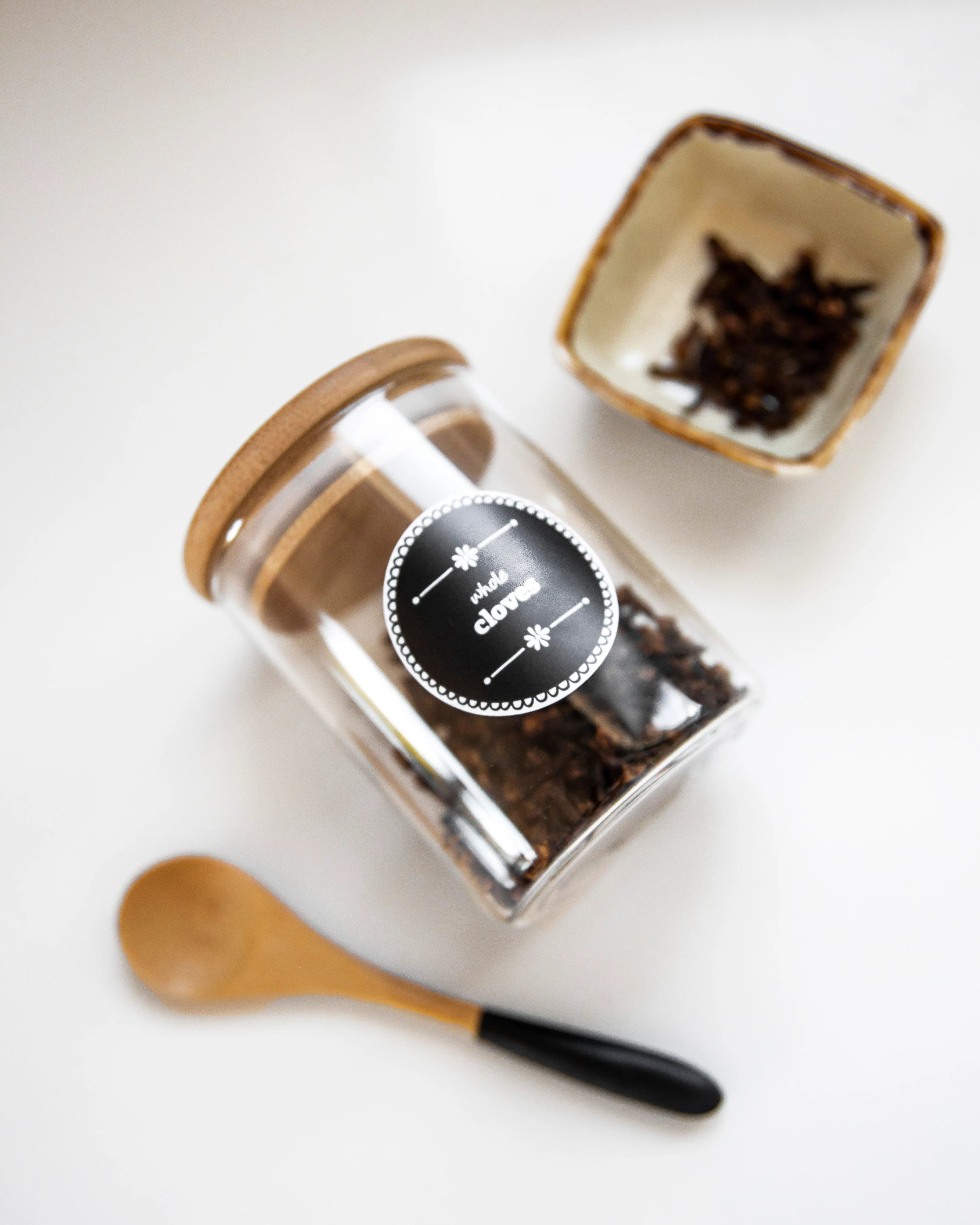Spice Glass Jar with Bamboo Lid - Various Sizes - Image 4