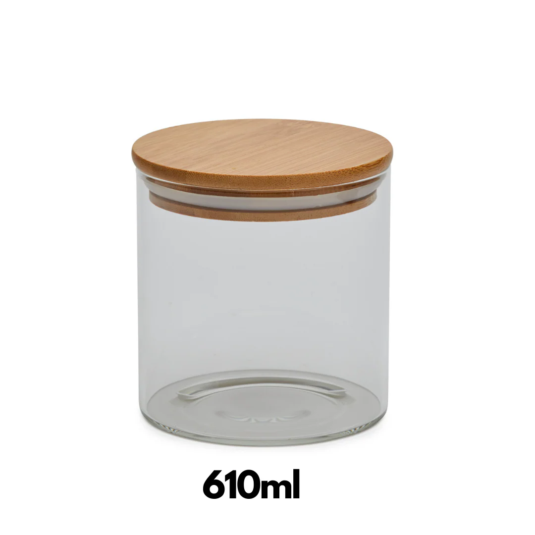 Pantry Glass Jars with Bamboo Lid - Image 3