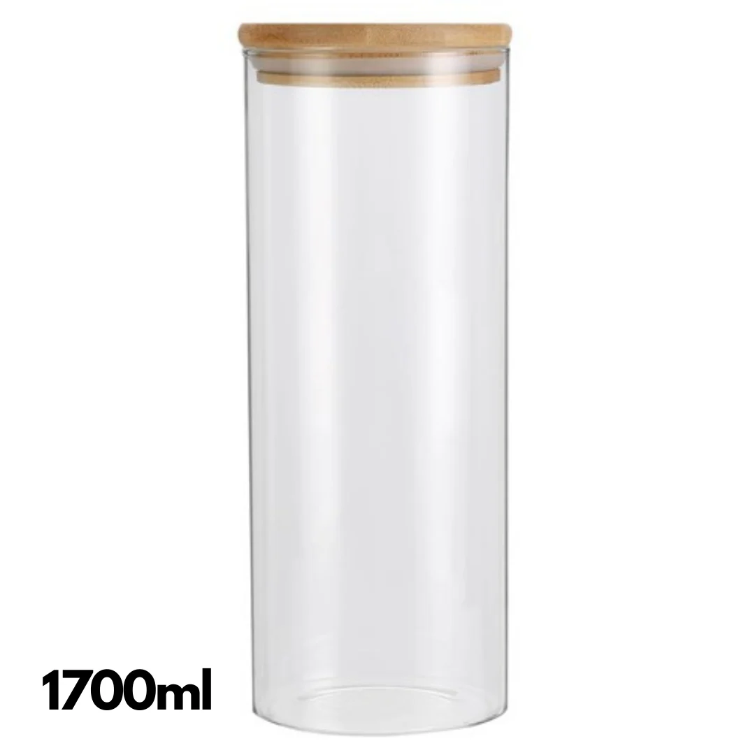 Pantry Glass Jars with Bamboo Lid - Image 6