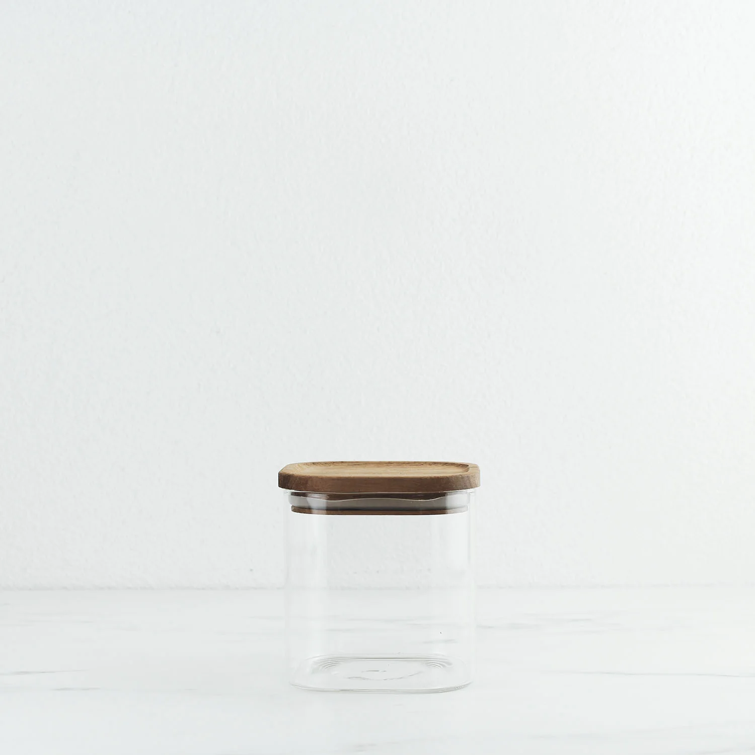 Square Glass Pantry Jars with Rustic Wooden Lid - Image 5