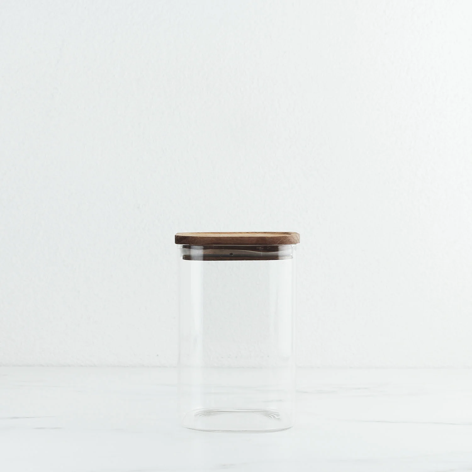 Square Glass Pantry Jars with Rustic Wooden Lid - Image 6