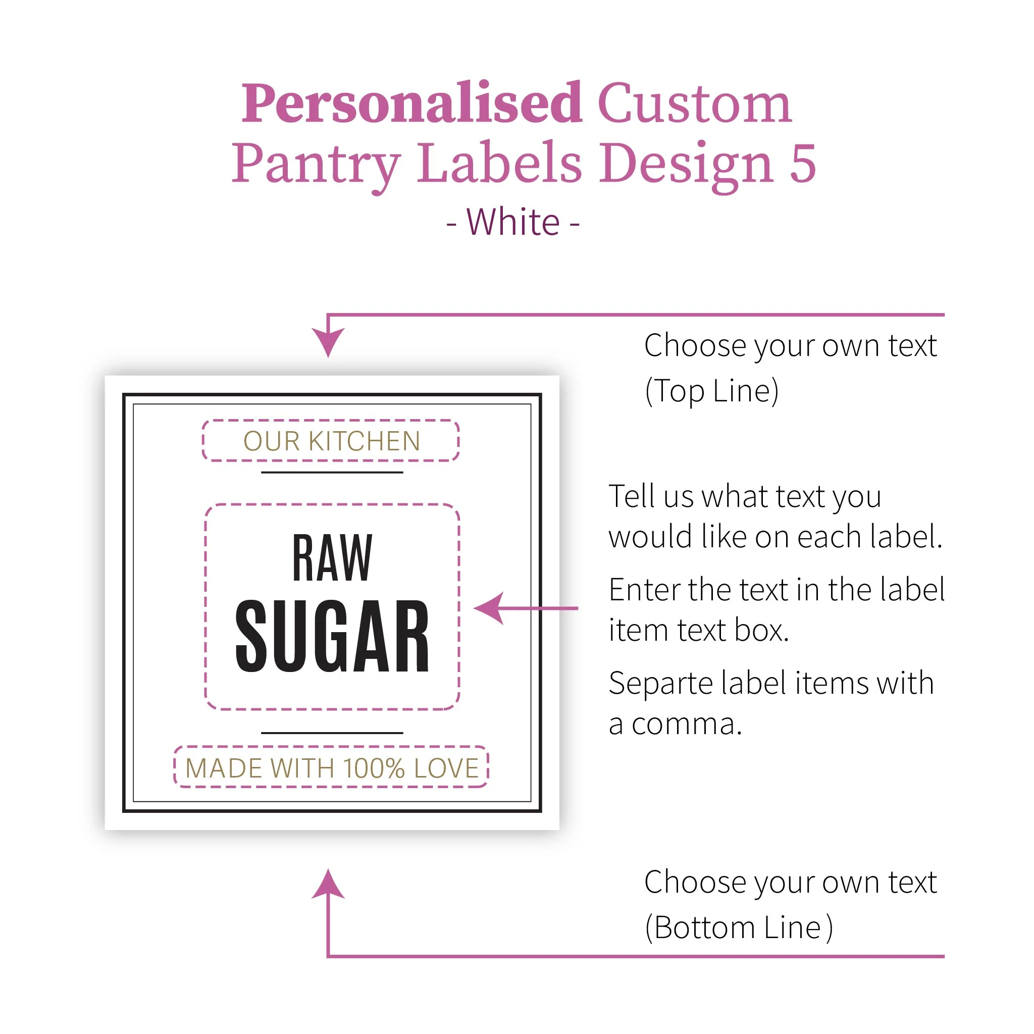 Personalised Custom Pantry Labels - Design 5 - Image 5