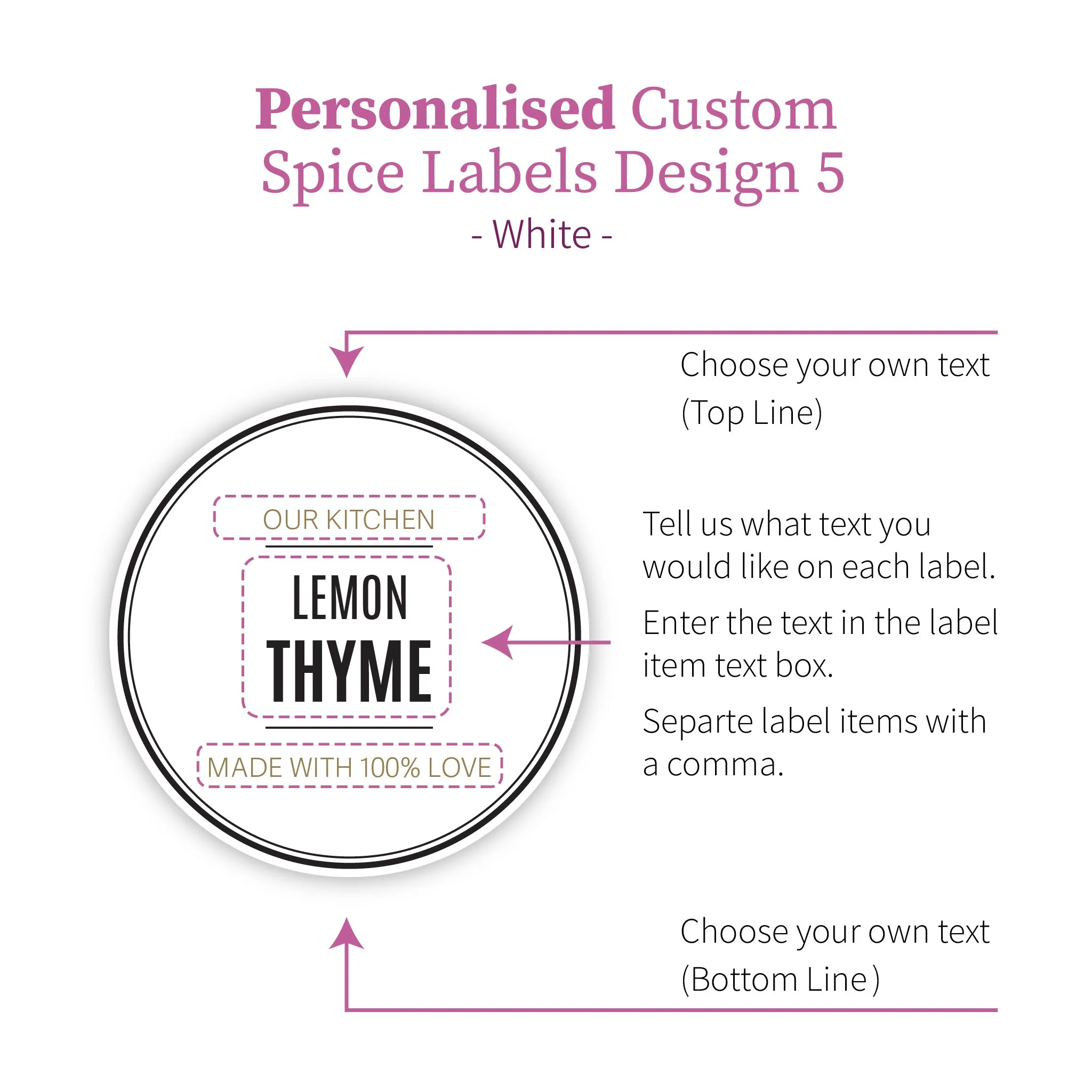 Personalised Custom Spice Labels - Design 5 - Image 3