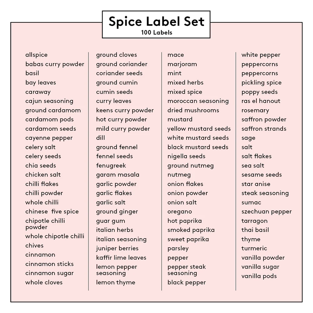 Spice Jar Label Set - Design 20B - Image 4
