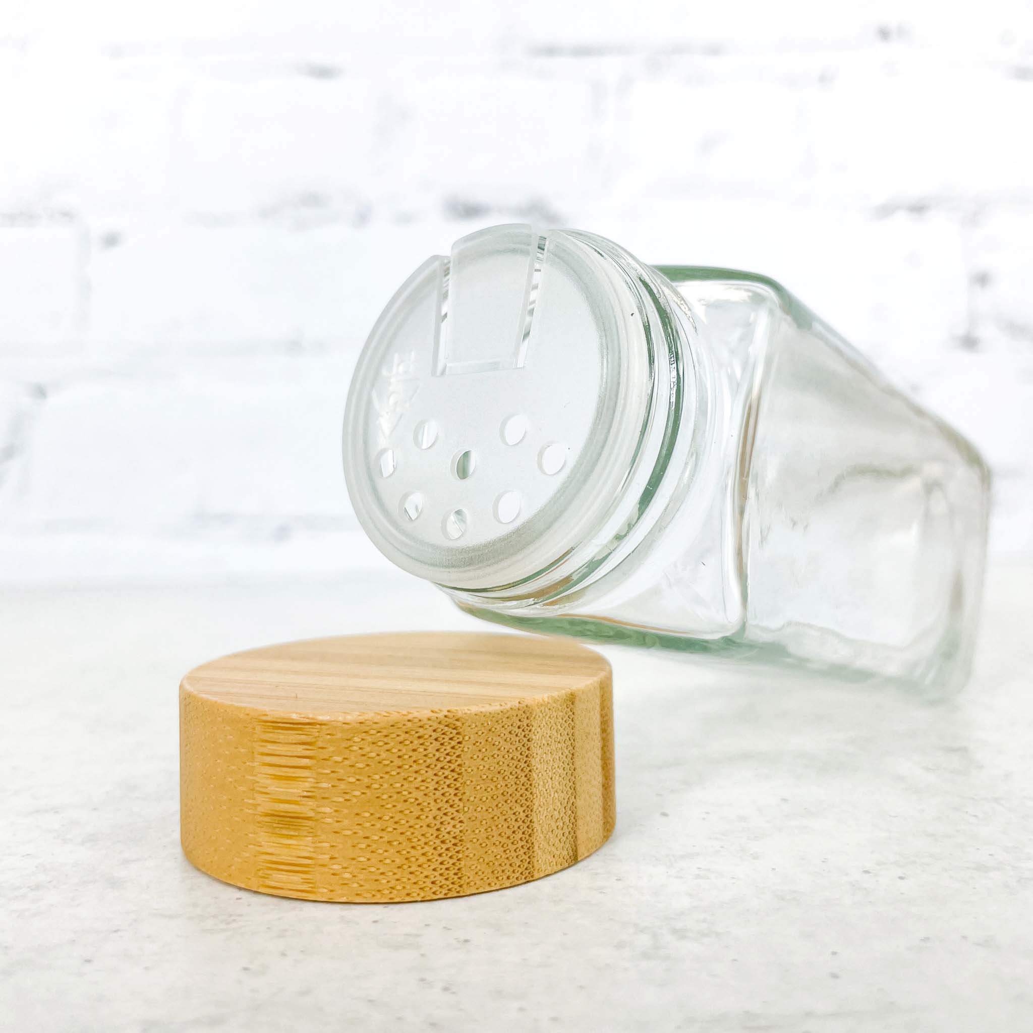 120 ml Shaker Spice Jars with Bamboo Lid - Image 4