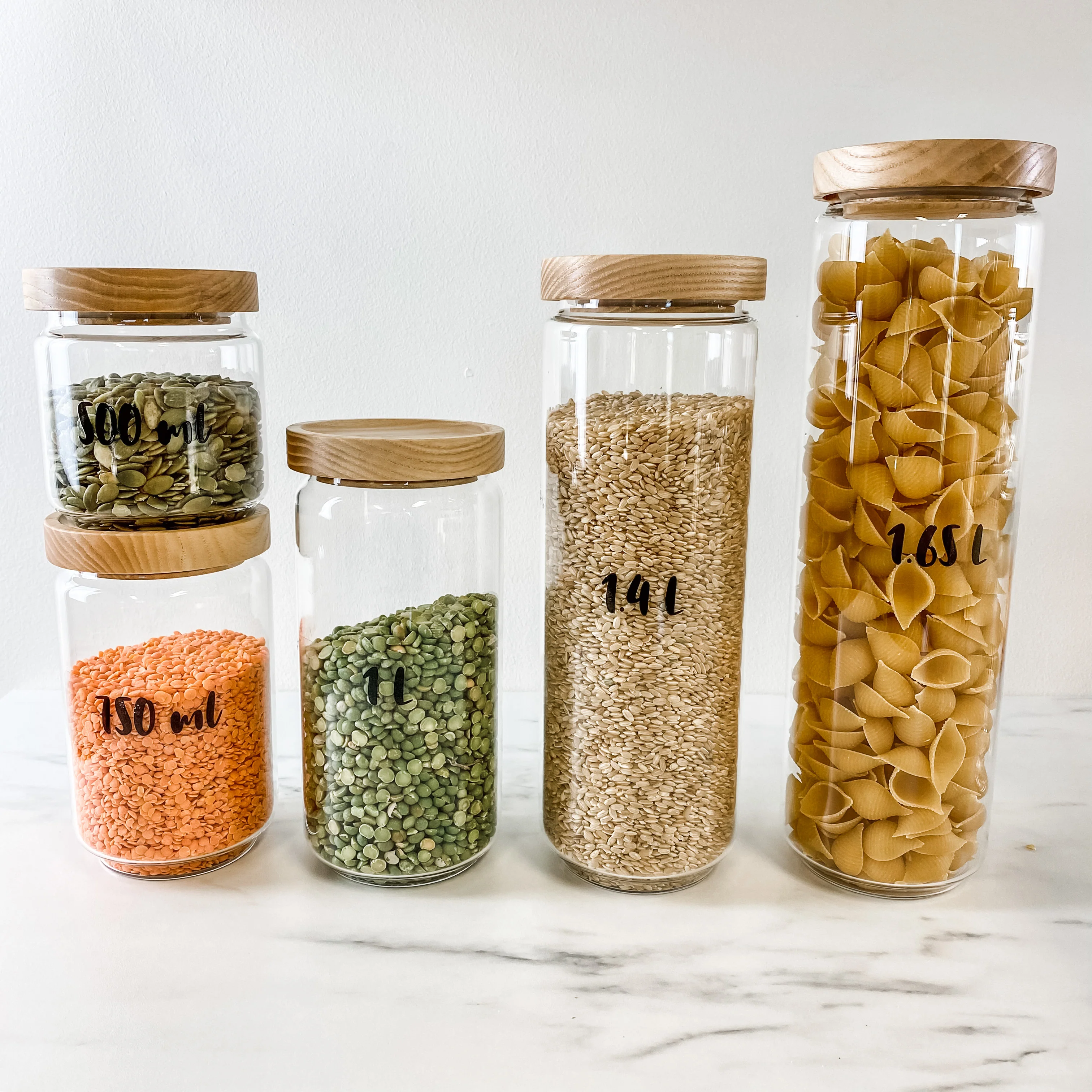 Woodend Glass Pantry Jars – Beech - Image 3