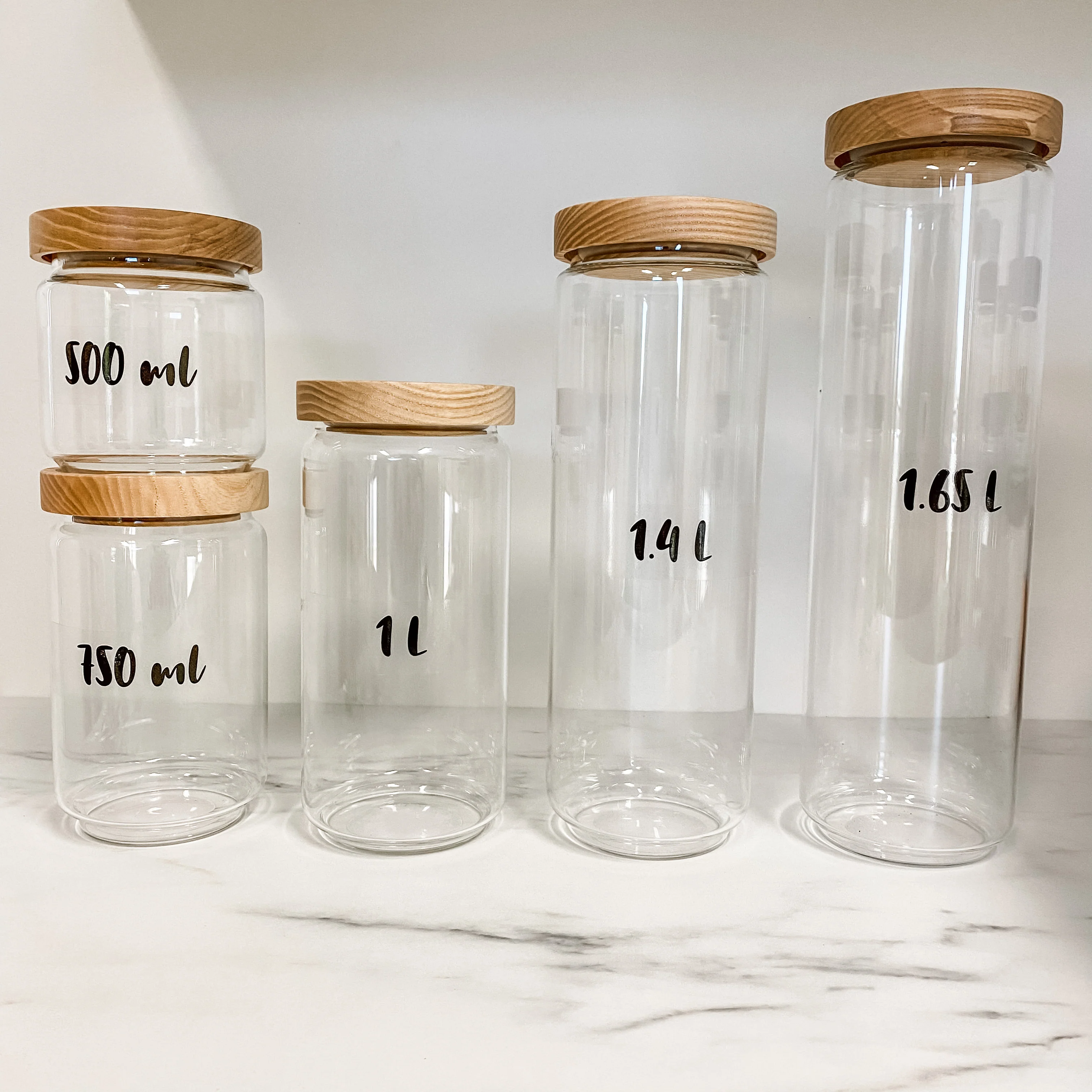 Woodend Glass Pantry Jars – Beech - Image 5