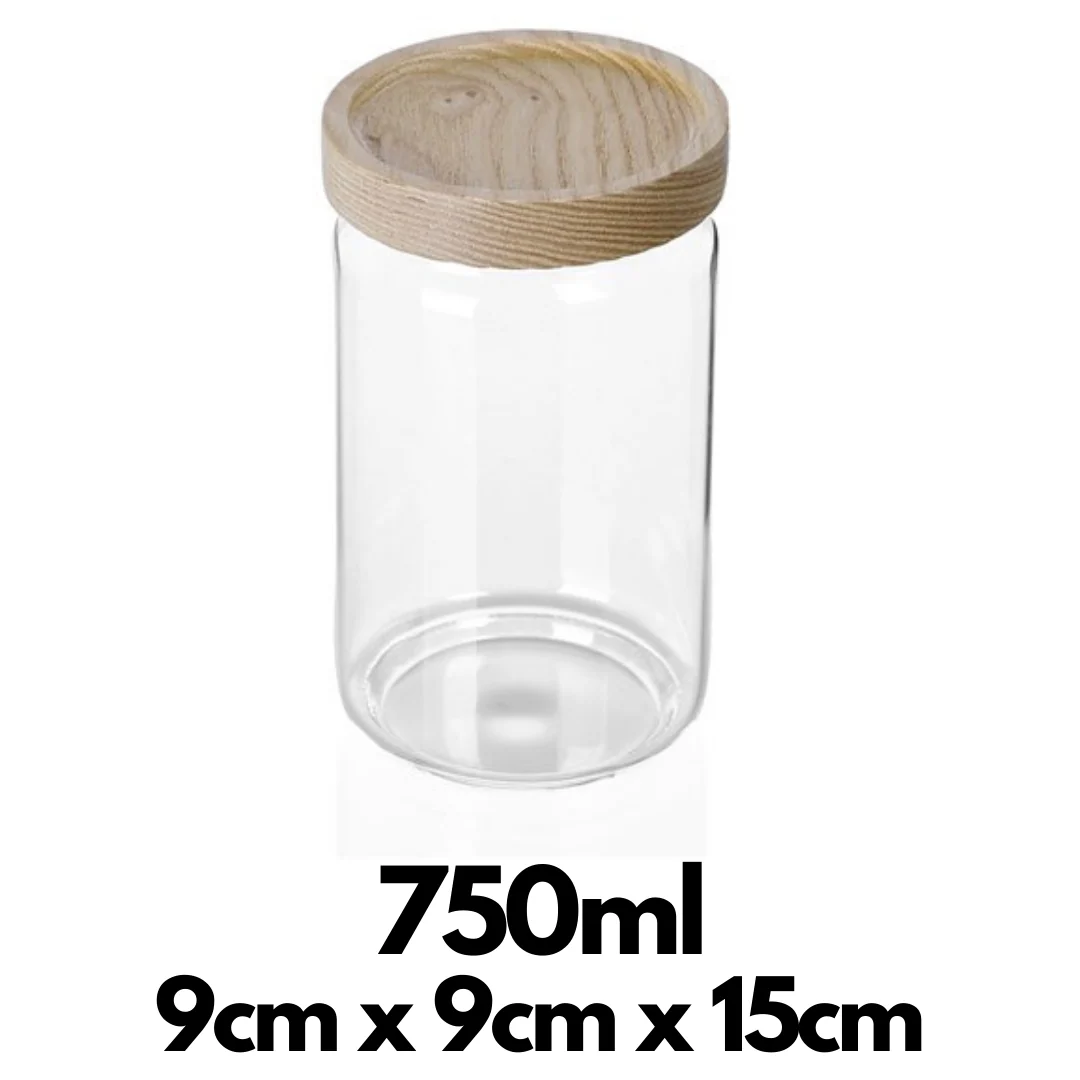 Woodend Glass Pantry Jars – Beech - Image 7