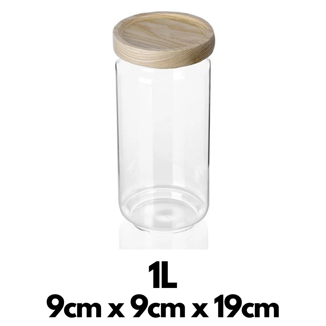 Woodend Glass Pantry Jars – Beech - Image 8