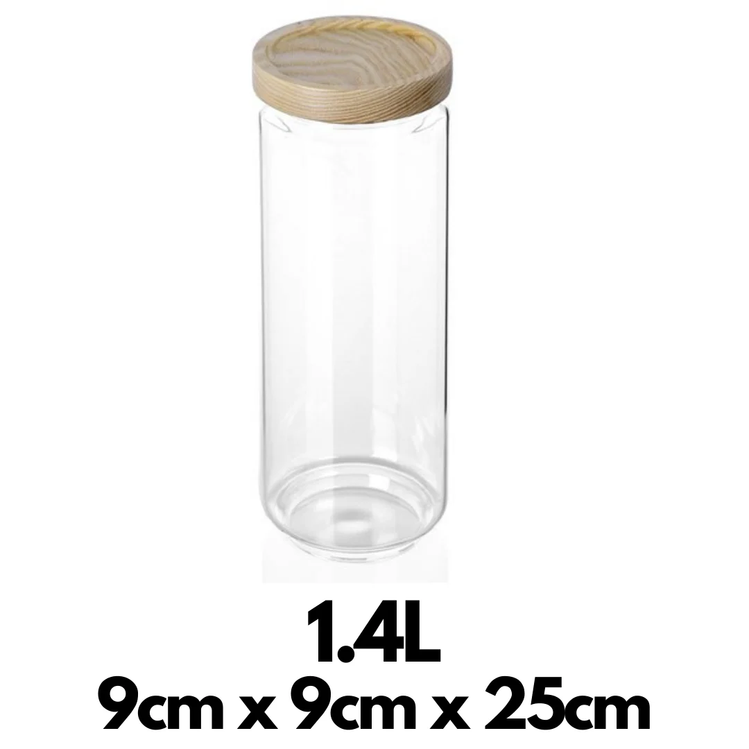 Woodend Glass Pantry Jars – Beech - Image 9